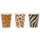 A pack of 6 Safari Print Paper Cups, manufactured by Partydeco.
