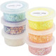A pack of 6 Glitter Clay Pastel Colour Assortment.