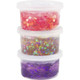A pack of 3 Pink & Purple Harmony Sequin Clay.