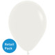 A pack of 12 12-inch Fashion Almond White Latex Balloons, manufactured by Sempertex