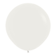 A pack of 3 24-inch Fashion Almond White Latex Balloons, manufactured by Sempertex