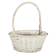 A White Round Wicker Basket, measuring approx. 30cm.