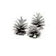 Silver Austriaca Pinecones.