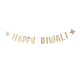 A Happy Diwali Golden Letter Banner, measuring approx. 2m.