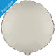 An 18 inch Matte Creamy Latte Round Foil Balloon.