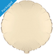 An 18 inch Matte Creamy Latte Round Foil Balloon.