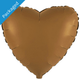 An 18 inch Matte Chocolate Brown Heart Foil Balloon.