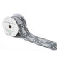 A Silver Christmas Trees Wired Edge Ribbon, measuring approx. 63mm x 9.1m.