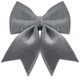 A Grey Luxe Bow Decoration, measuring approx. 20cm by 24cm.