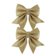 A pack of 2 13cm Champagne Luxe Bows.