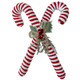 A 30cm crossed candy cane decoration.