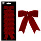A pack of 6 dark red velvet bows.
