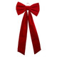 A 120cm red giant velvet bow hanging decoration.