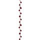 A 1.4m dark red velvet ball garland.