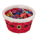 A Santa Suit Red Christmas Hamper Basket.
