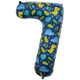 A 34 inch Dinosaur Number 7 Foil Balloon, manufactured by Sensations.