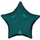An 18" Aquamarine Star Foil Balloon, manufactured by Anagram.