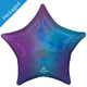An 18" Blue Aura Stardust Ombre Star Foil Balloon, manufactured by Anagram.