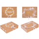 A set of 2 Christmas Kraft Gift Boxes, with Wreath & Robin designs.