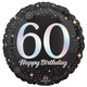 An 18 inch Sparkling 60th Birthday Foil Balloon, manufactured by Anagram.