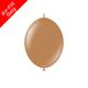 A pack of 50 6" Standard Caramel K-Link Latex Balloons, manufactured by Kalisan.
