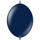 A pack of 50 12" Standard Navy K-Link Latex Balloons, manufactured by Kalisan.