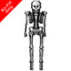 A 100 inch Standing Skeleton Foil Balloon.