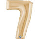 A 40 inch White Gold Number 7 Foil Balloon, manufactured by Grabo