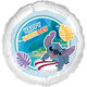 An 18 inch surfer Stitch happy birthday foil balloon, manufactured by Folat.