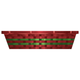 A Red & Green Wicker Hamper Basket.