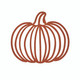 A pack of 4 Orange Pumpkin Felt Place Mats.