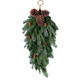 A Real Touch Fraser Fir & Pinecones Teardrop Swag, measuring approx. 70cm.