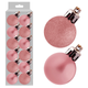 A set of 12 3cm Blush Pink Assorted Baubles.