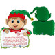 A 28 inch Christmas elf letter foil balloon, manufactured by Grabo.