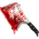 A 35 inch cleaver covered in blood foil balloon, manufactured by PartyDeco.