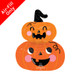 A 12 inch stack o lanterns foil balloon, manufactured by Anagram.