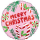 An 18 inch merry Christmas sweetest season foil balloon, manufactured by Anagram.