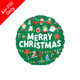 A 9 inch merry Christmas timeless tree foil balloon, manufactured by Anagram.