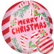 A 16 inch Orbz merry Christmas sweetest season foil balloon, manufactured by Anagram.