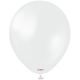 A bag of 25 18" Pearl White Latex Balloons, manufactured by Kalisan.
