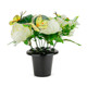 A White Peonies & Ivory Butterflies Grave Pot.
