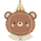 A 26 inch Vintage Bear Head Foil Balloon, manufactured by Grabo.