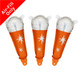 A pack of 3, 10 inch Microphone Garland Foil Balloons, manufactured by Partydeco.
