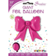 A 39 inch Dark Pink Bow Foil Balloon.