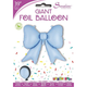 A 39 inch Baby Blue Bow Foil Balloon.