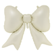 A 39 inch Cream Bow Foil Balloon.