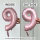 14 inch Pastel Pink Number 9 Foil Balloon (1)