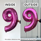 26 inch Fuchsia Number 3 Foil Balloon (1)