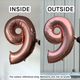 40 inch Rose Gold Number 5 Foil Balloon (1)
