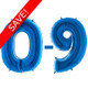 40 inch Blue Numbers Starter Kit - 36 Balloons